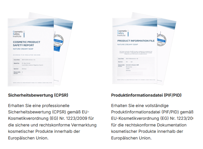CPSR & Produktinformationsdatei (PIF)